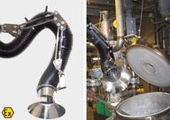 ATEX-extractor arms are designed for explosive gases and dusts.