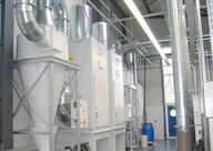 Advantages of the material pre-separator: Filter elements are protected, the risk of fire is reduced, compact and low design