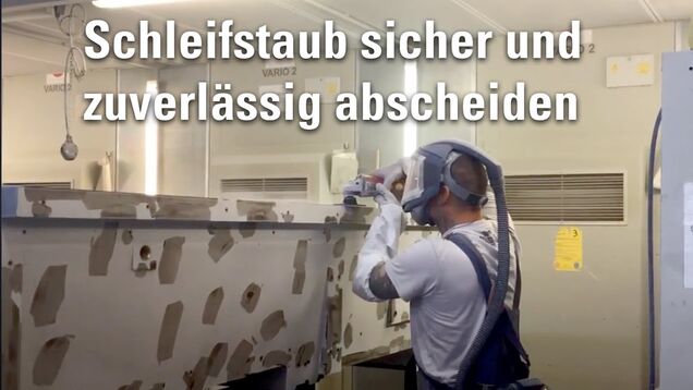 Separate sanding dust safely and reliable Extraction in a sanding work booth 03