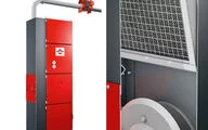 Single collector with flameless pressure relief without a designated protective zone - even for processes involving light metal dusts!