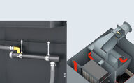 An optional UV-light prevents from propagation of hazardous bacteria during longer usage of the process water.