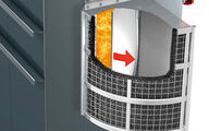 Constructional measures for explosion protection by means of reducing the explosion pressure. Q-Box is a flameless pressure relief system with bursting disk and metal mesh wire for a quick reduction of heat build-up.