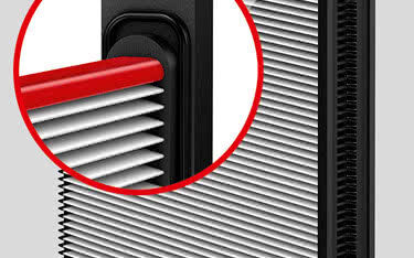 For KLR-Filter® installed on clean air side, the filter plate seals are below the top frame.