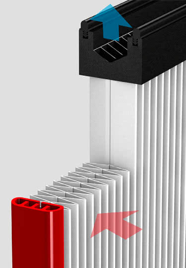 Durch eine noch feinere Plissierung des Filtermaterials als bisher marktüblich konnte die Filterfläche erhöht werden. Dadurch sinken der Druckverlust und der damit einhergehende Energiebedarf um bis zu 5 %.